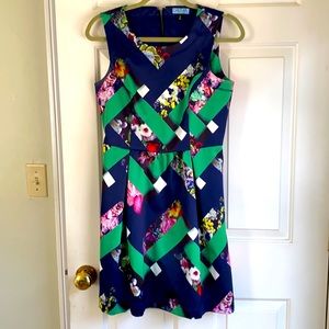 Cynthia Rowley size 6 floral satin dress.